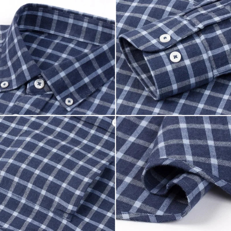Pedro™ Camisa de algodón puro — 100% algodón, suave y transpirable, esencial para el día a día
