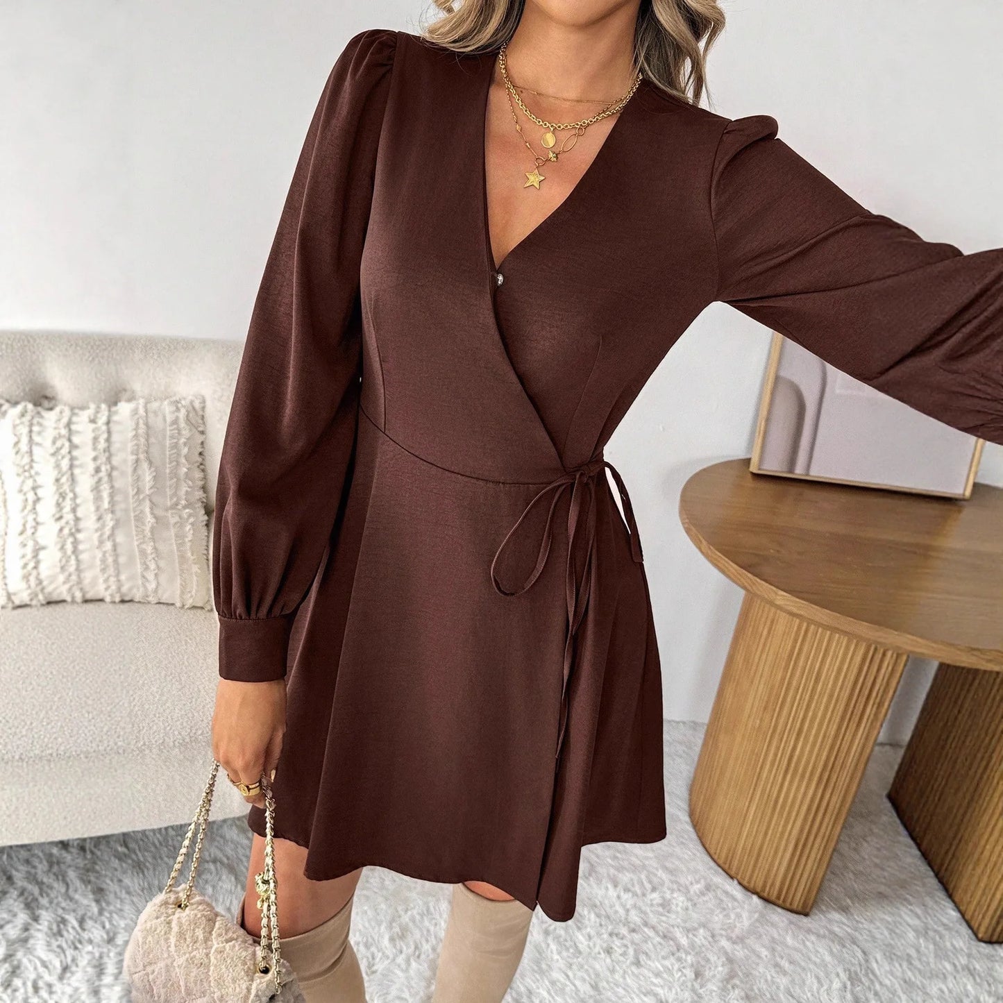 Valeria | Mini Vestido con Lazo en la Cintura