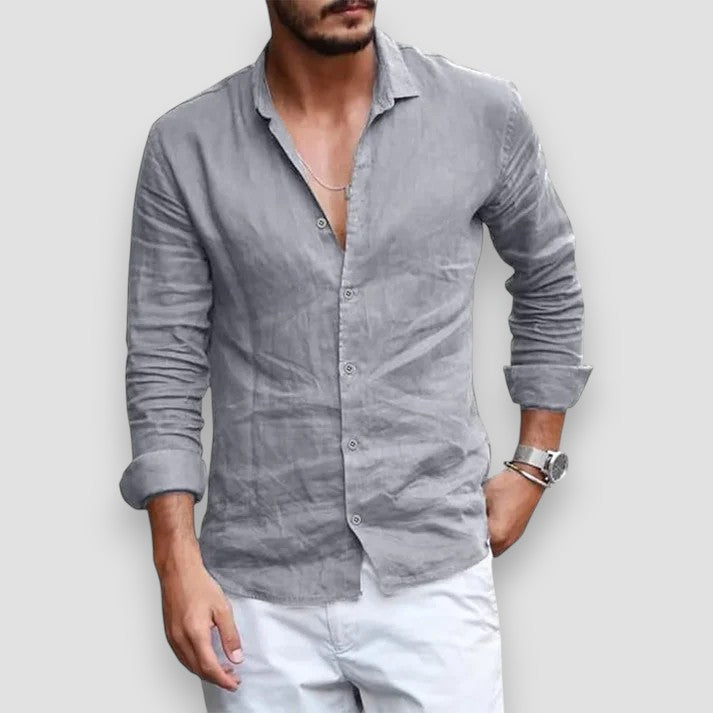 Fran™ Camisa de lino transpirable — comodidad fresca y ligera