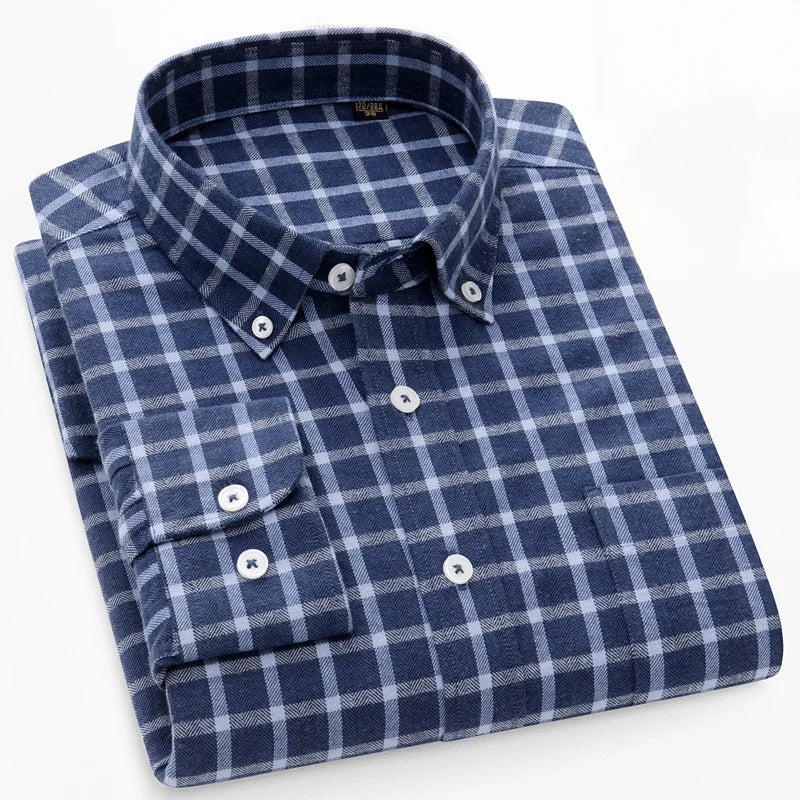 Pedro™ Camisa de algodón puro — 100% algodón, suave y transpirable, esencial para el día a día