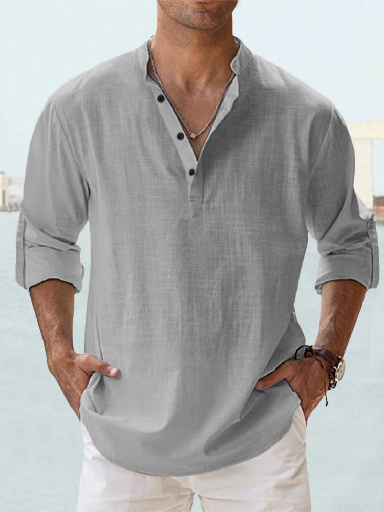 Mateo™ Camisa de lino fresco y transpirable para hombre – ligera, cómoda y con estilo