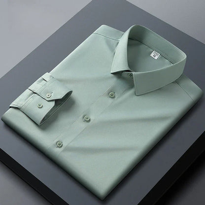 Santi™ Camisa de manga larga sin plancha, libre de arrugas