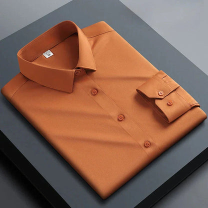 Santi™ Camisa de manga larga sin plancha, libre de arrugas