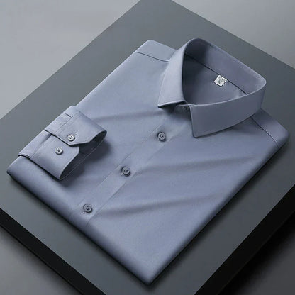 Santi™ Camisa de manga larga sin plancha, libre de arrugas