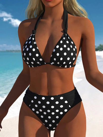 Conjunto de Bikini Vintage con Estampado
