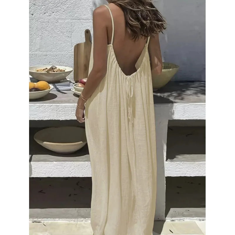 Vestido Mini Holgado con Detalles Calados