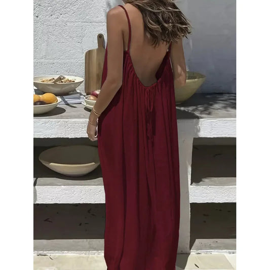 Vestido Mini Holgado con Detalles Calados