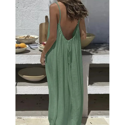 Vestido Mini Holgado con Detalles Calados