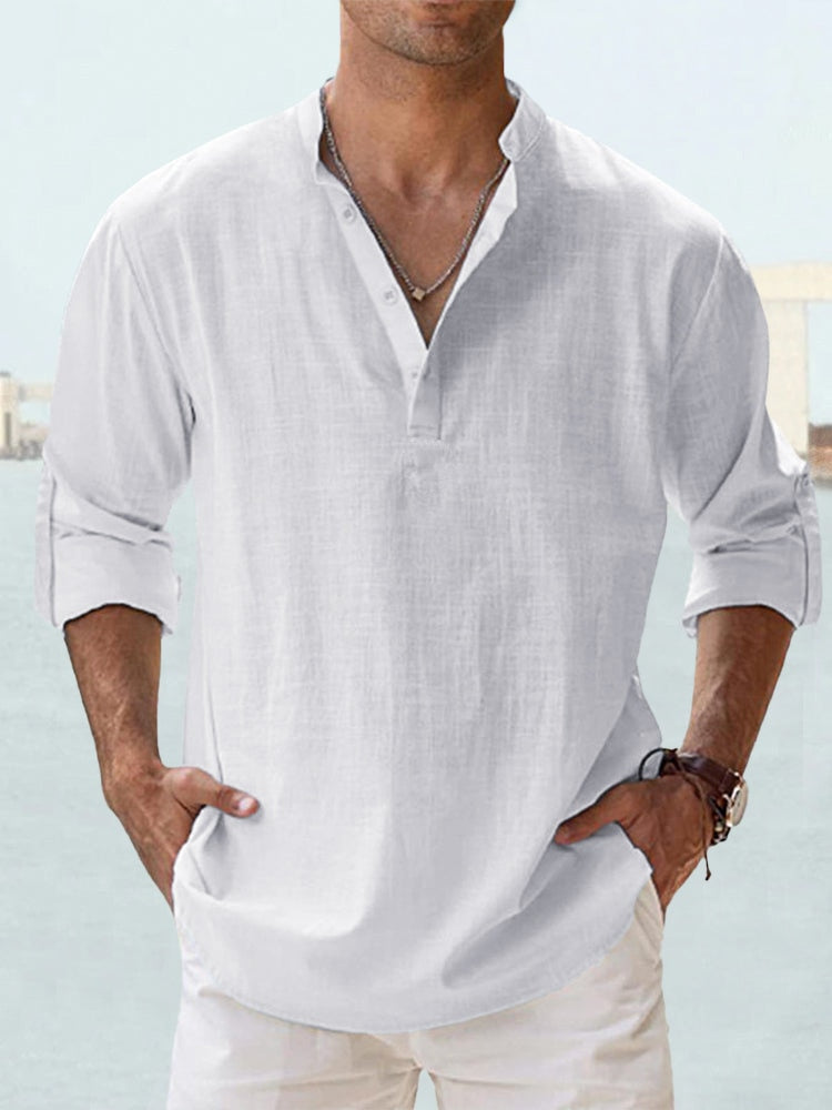 Mateo™ Camisa de lino fresco y transpirable para hombre – ligera, cómoda y con estilo