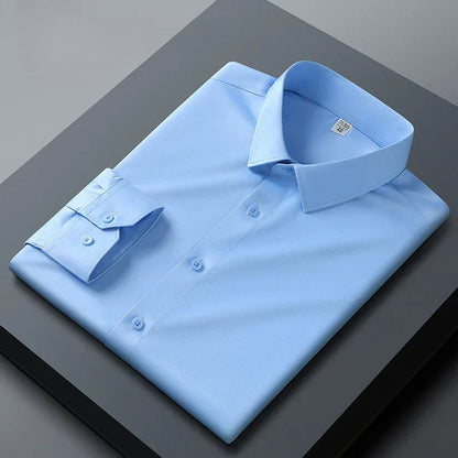 Santi™ Camisa de manga larga sin plancha, libre de arrugas