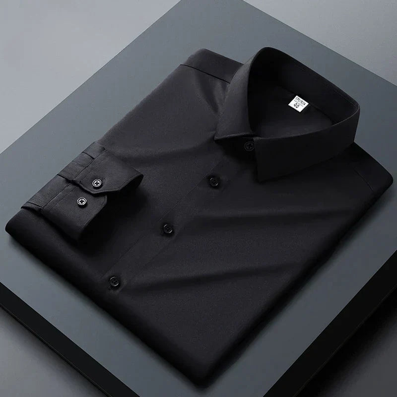 Santi™ Camisa de manga larga sin plancha, libre de arrugas
