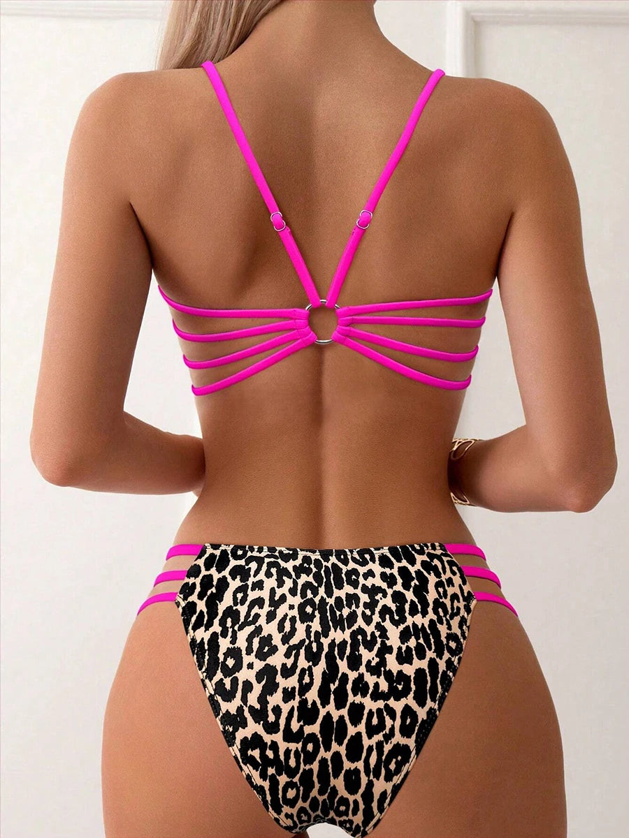 Micro Bikini Sexy con Estampado de Leopardo 2026