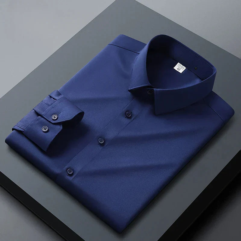 Santi™ Camisa de manga larga sin plancha, libre de arrugas