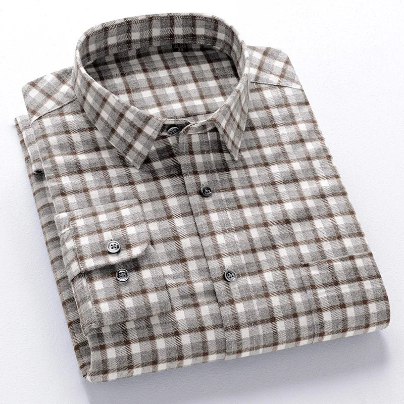 Pedro™ Camisa de algodón puro — 100% algodón, suave y transpirable, esencial para el día a día