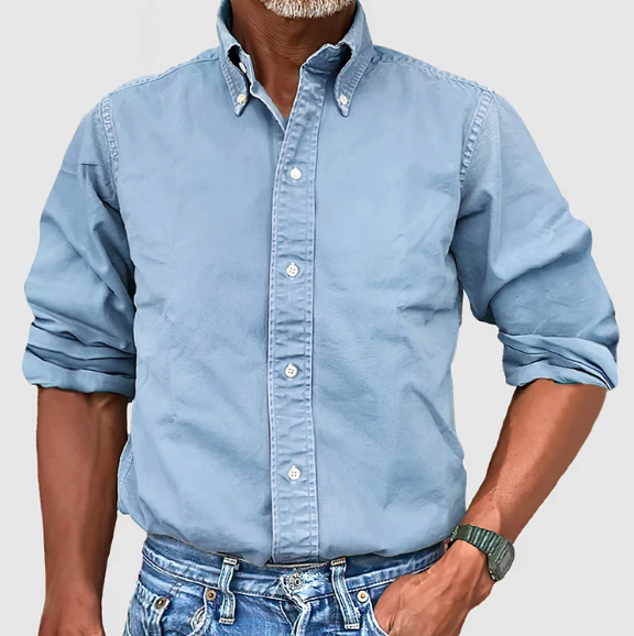 Luis™ Camisa de algodón clásica - Comodidad atemporal para uso diario