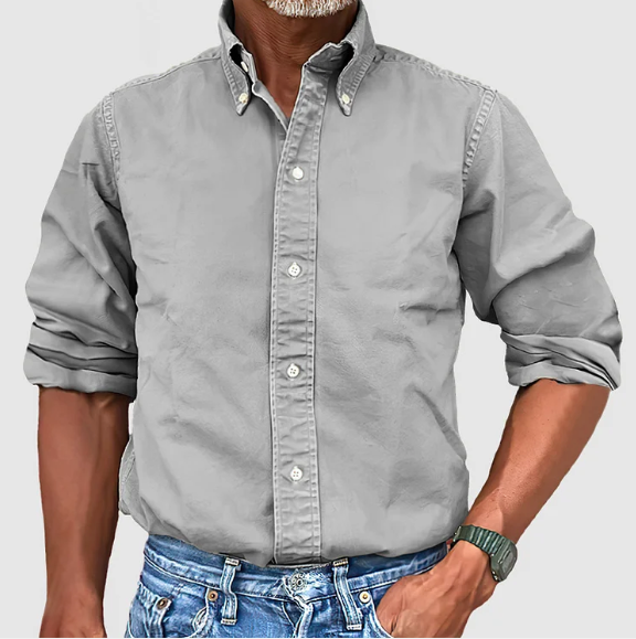 Luis™ Camisa de algodón clásica - Comodidad atemporal para uso diario