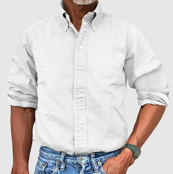 Luis™ Camisa de algodón clásica - Comodidad atemporal para uso diario
