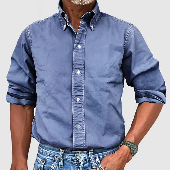 Luis™ Camisa de algodón clásica - Comodidad atemporal para uso diario