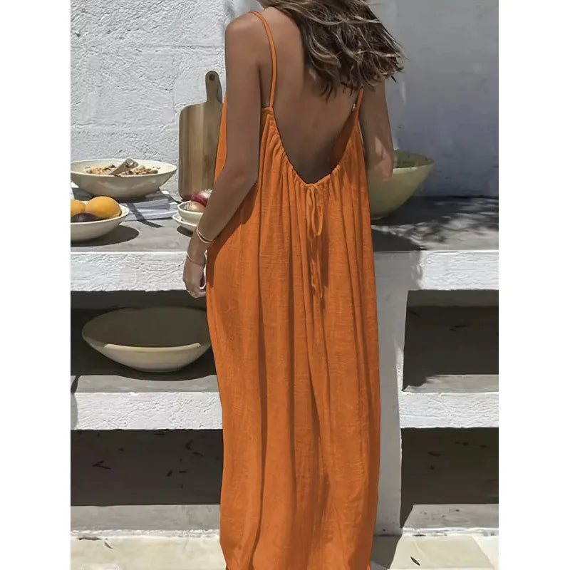 Vestido Mini Holgado con Detalles Calados