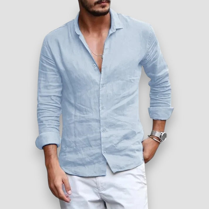 Fran™ Camisa de lino transpirable — comodidad fresca y ligera