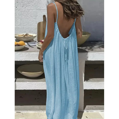 Vestido Mini Holgado con Detalles Calados