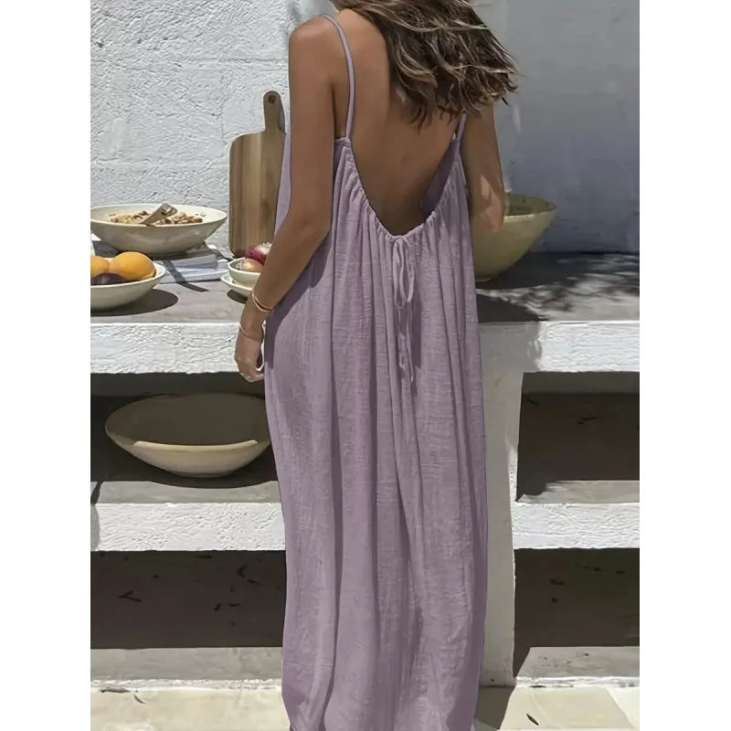 Vestido Mini Holgado con Detalles Calados