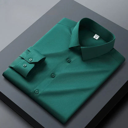 Santi™ Camisa de manga larga sin plancha, libre de arrugas
