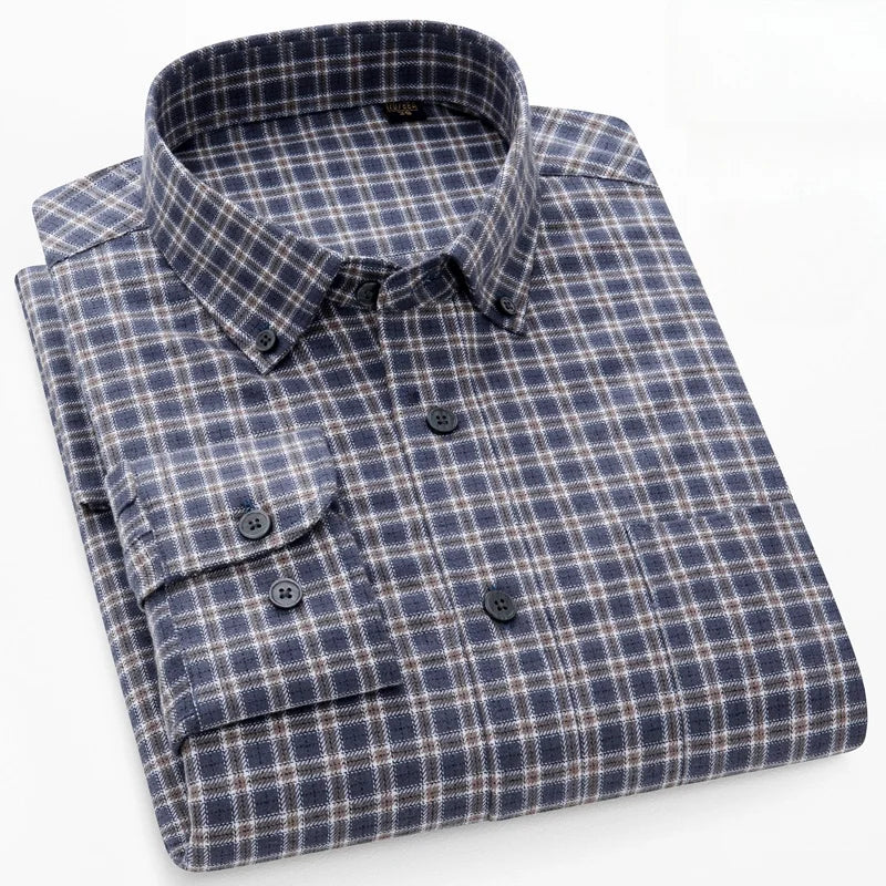 Pedro™ Camisa de algodón puro — 100% algodón, suave y transpirable, esencial para el día a día