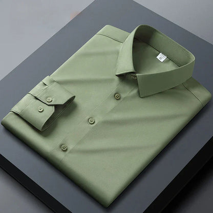 Santi™ Camisa de manga larga sin plancha, libre de arrugas