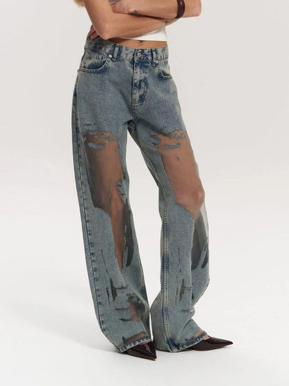 Vaqueros transparentes azules Trixie