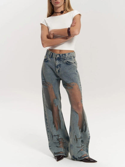 Vaqueros transparentes azules Trixie