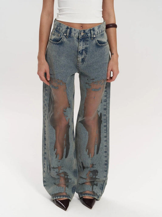 Vaqueros transparentes azules Trixie
