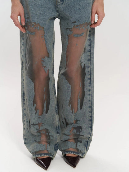 Vaqueros transparentes azules Trixie