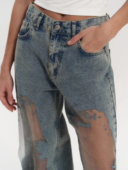Vaqueros transparentes azules Trixie