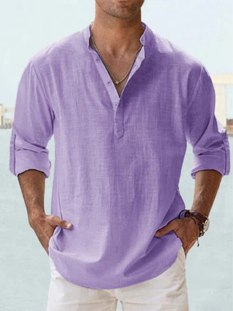 Mateo™ Camisa de lino fresco y transpirable para hombre – ligera, cómoda y con estilo