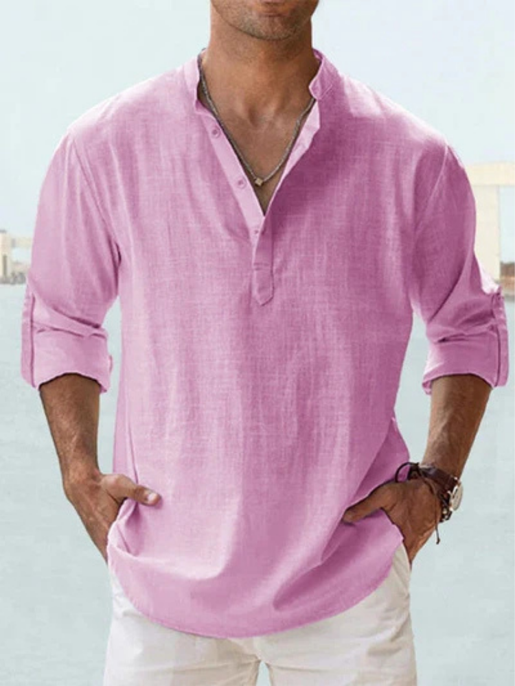Mateo™ Camisa de lino fresco y transpirable para hombre – ligera, cómoda y con estilo