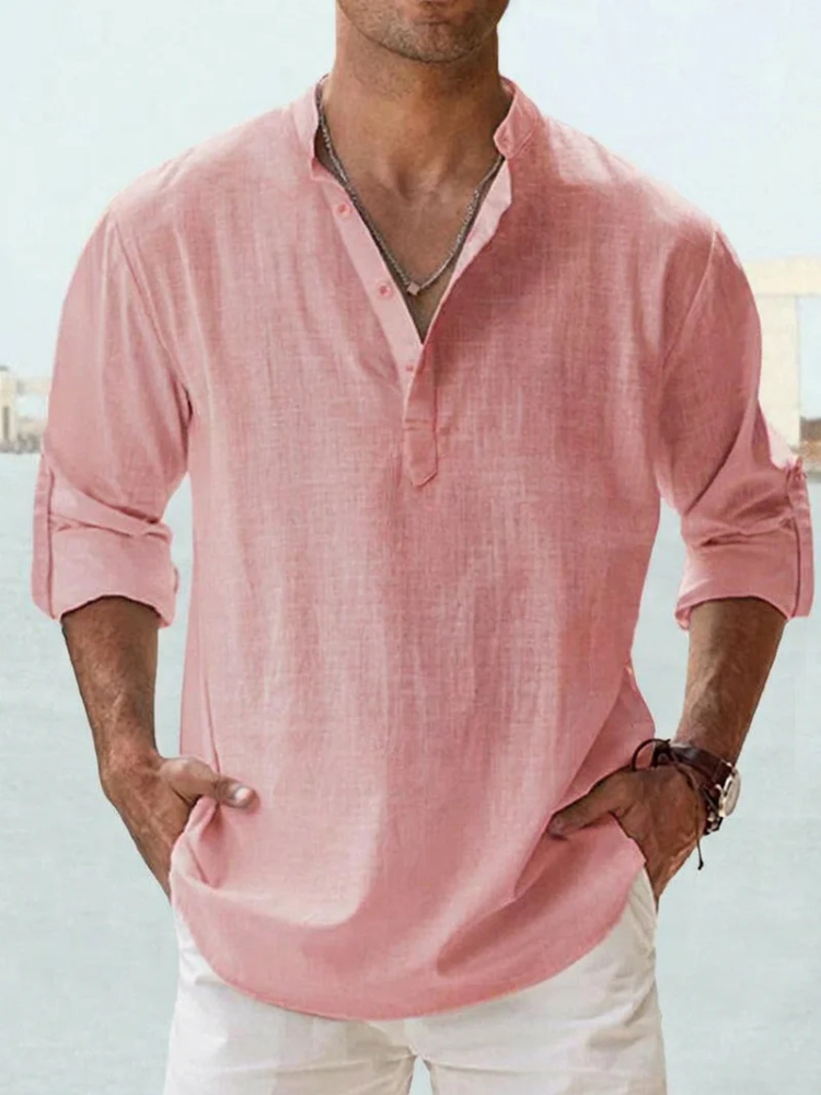 Mateo™ Camisa de lino fresco y transpirable para hombre – ligera, cómoda y con estilo