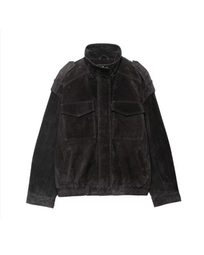 Chaqueta Bomber Efecto Ante — Estilo Utility