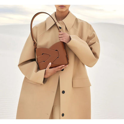Entrelace - bolso de estilo minimalista de piel de plutonio