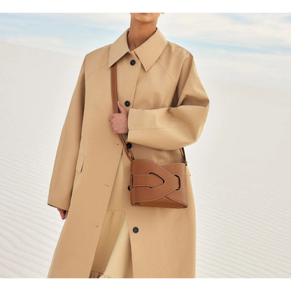 Entrelace - bolso de estilo minimalista de piel de plutonio
