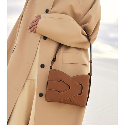 Entrelace - bolso de estilo minimalista de piel de plutonio