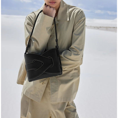 Entrelace - bolso de estilo minimalista de piel de plutonio