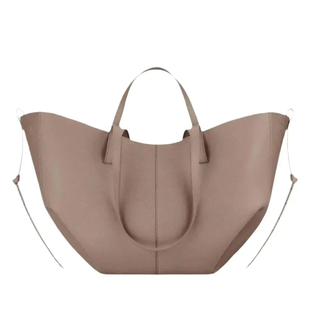 Ombrello - bolso de piel auténtica de litchi