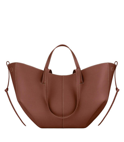 Ombrello - bolso de piel auténtica de litchi