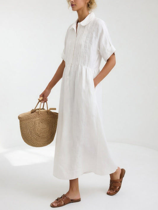 Lysandra™ Vestido Camisero de Verano Fluido – Estilo Fresco y Versátil