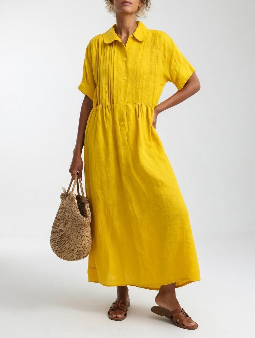 Lysandra™ Vestido Camisero de Verano Fluido – Estilo Fresco y Versátil