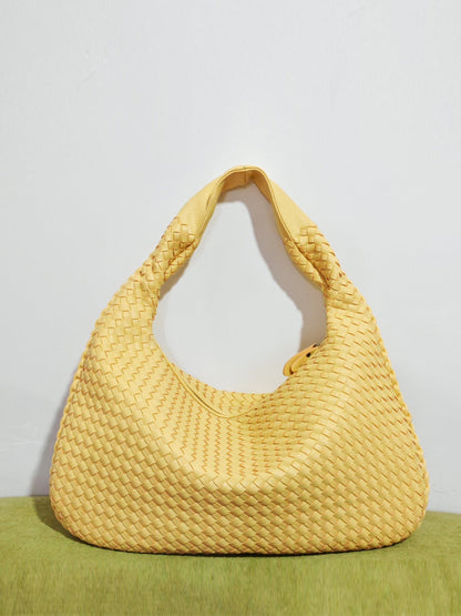 Bolso tejido de cuero de moda para mujer