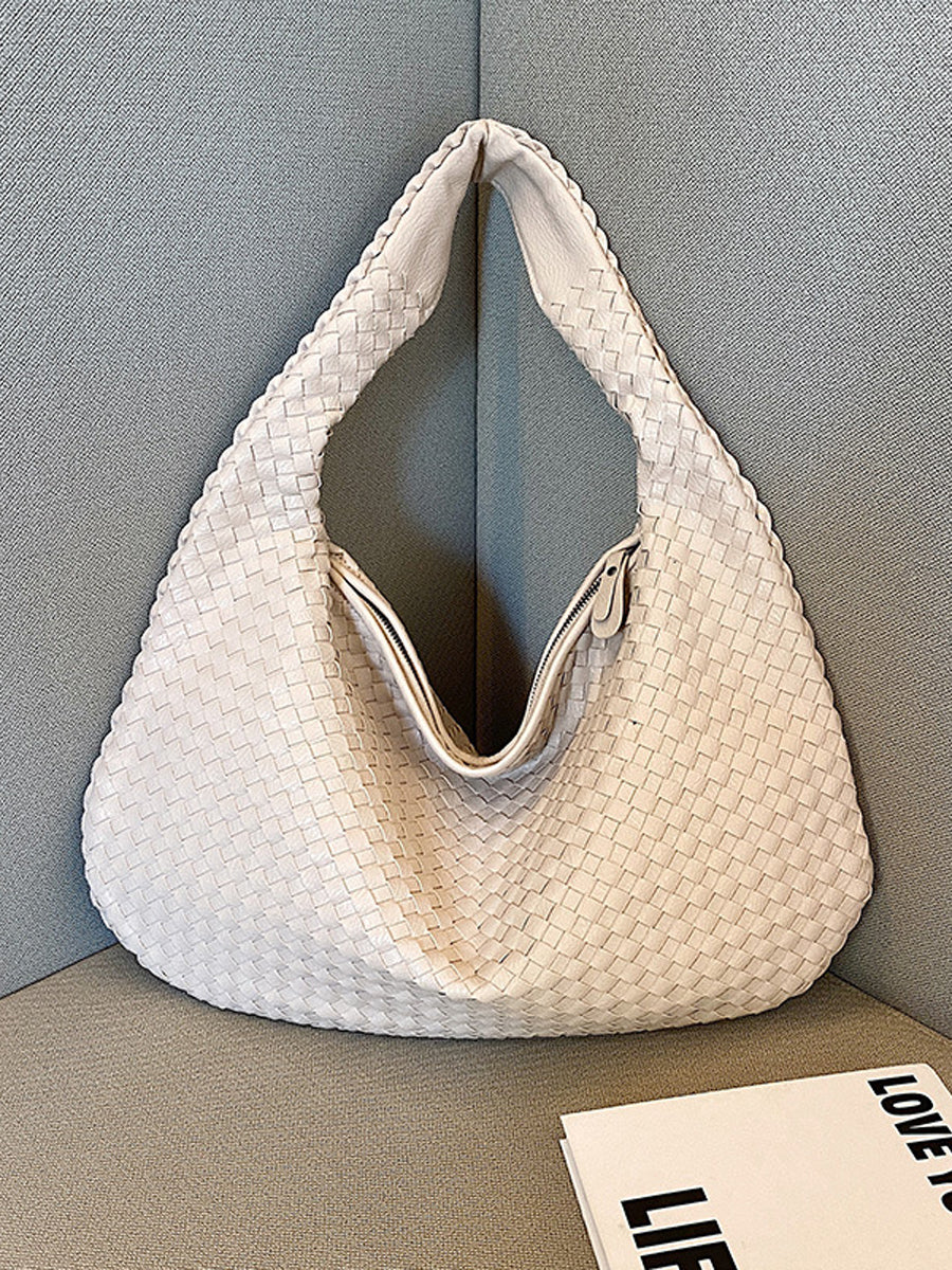 Bolso tejido de cuero de moda para mujer