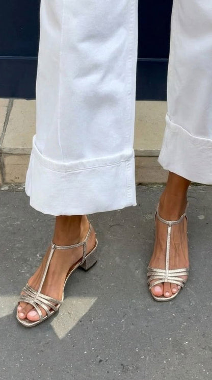 Allegra | Sandalias doradas – Elegancia para el día a día