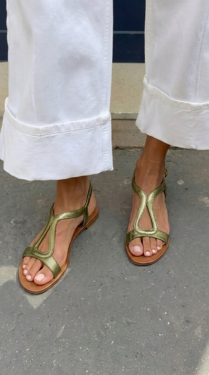 Antalia - Sandalias Casuales Planas Destalonadas para Verano